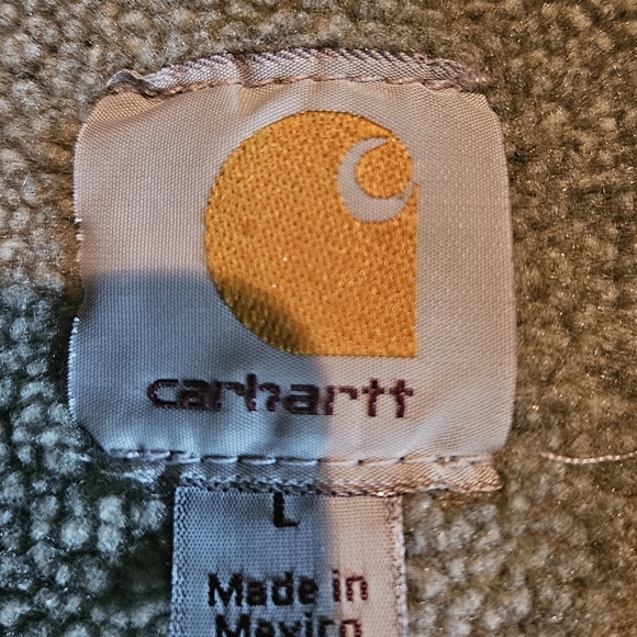 Carhartt Beige Sleeveless Vest with grey sherpa lining - Picture 2 of 6